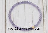 CGB7291 4mm tiny light amethyst beaded meditation yoga bracelets