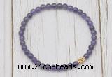 CGB7292 4mm tiny amethyst beaded meditation yoga bracelets