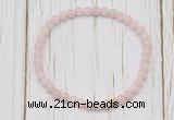 CGB7293 4mm tiny pink morganite beaded meditation yoga bracelets