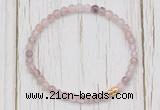 CGB7295 4mm tiny strawberry quartz beaded meditation yoga bracelets