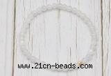 CGB7300 4mm tiny white moonstone beaded meditation yoga bracelets