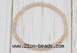 CGB7302 4mm tiny moonstone beaded meditation yoga bracelets