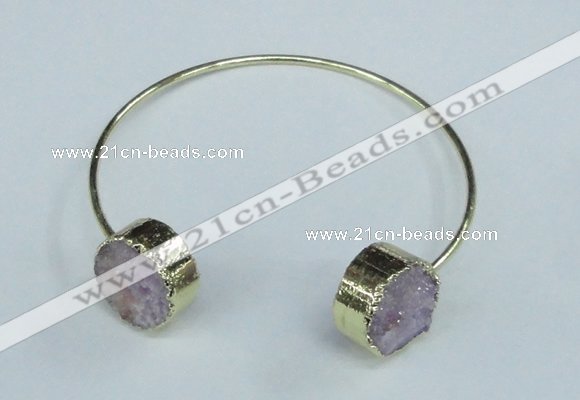 CGB732 15mm coin druzy agate gemstone bangles wholesale