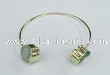 CGB734 15mm coin druzy agate gemstone bangles wholesale