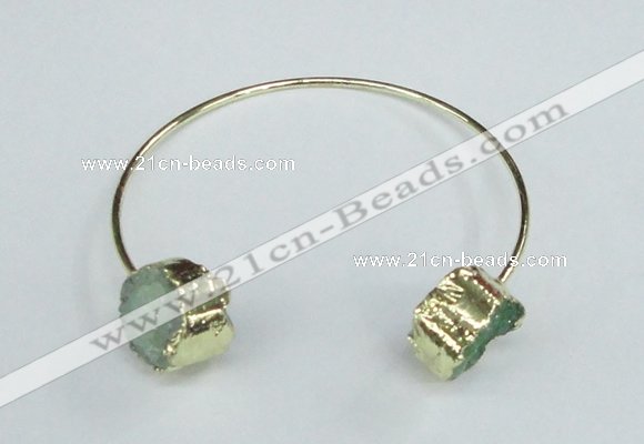 CGB734 15mm coin druzy agate gemstone bangles wholesale