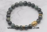 CGB7367 8mm kambaba jasper bracelet with buddha for men or women