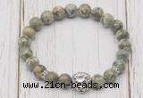 CGB7396 8mm rhyolite bracelet with lion head for men or women