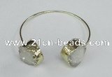 CGB742 20mm coin druzy agate gemstone bangles wholesale