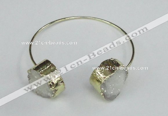 CGB742 20mm coin druzy agate gemstone bangles wholesale