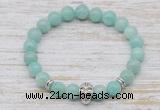 CGB7420 8mm peru amazonite bracelet with skull for men or women