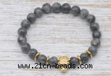 CGB7426 8mm black labradorite bracelet with tiger head for men or women