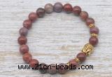 CGB7464 8mm Portuguese agate bracelet with buddha for men or women