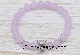 CGB7472 8mm candy jade bracelet with leopard head for men or women