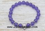 CGB7477 8mm candy jade bracelet with tiger head for men or women