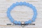 CGB7478 8mm candy jade bracelet with tiger head for men or women