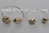 CGB748 13*18mm - 15*20mm teardrop druzy agate gemstone bangles