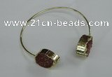 CGB749 13*18mm - 15*20mm teardrop druzy agate gemstone bangles