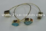 CGB750 13*18mm - 15*20mm teardrop druzy agate gemstone bangles