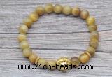 CGB7514 8mm golden tiger eye bracelet with lion head for men or women