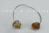 CGB770 13*18mm - 15*20mm faceted nuggets citrine gemstone bangles