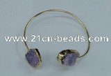 CGB776 13*18mm - 15*20mm freeform druzy agate gemstone bangles