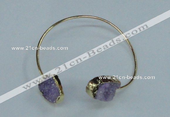 CGB776 13*18mm - 15*20mm freeform druzy agate gemstone bangles