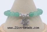 CGB7785 8mm green aventurine bead with luckly charm bracelets