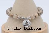 CGB7800 8mm feldspar bead with luckly charm bracelets wholesale