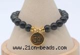 CGB7804 8mm golden obsidian bead with luckly charm bracelets