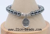 CGB7807 8mm hematite bead with luckly charm bracelets wholesale