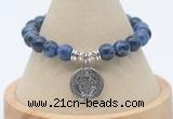 CGB7816 8mm sodalite bead with luckly charm bracelets wholesale