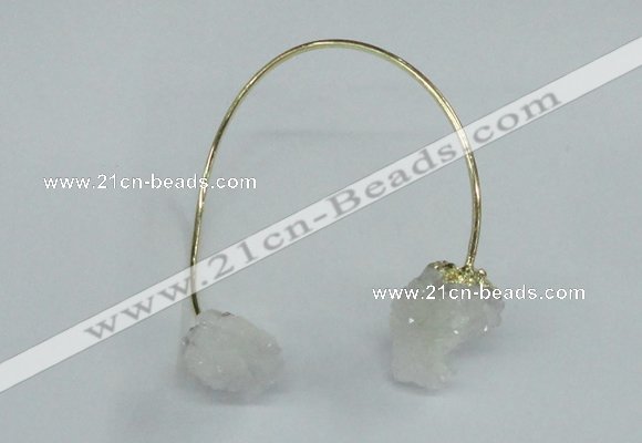 CGB782 13*18mm - 15*20mm nuggets druzy quartz gemstone bangles