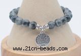 CGB7822 8mm eagle eye jasper bead with luckly charm bracelets