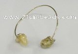 CGB785 13*18mm - 15*20mm nuggets druzy quartz gemstone bangles