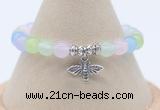 CGB7873 8mm colorful candy jade bead with luckly charm bracelets