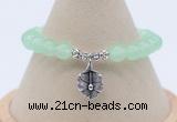 CGB7881 8mm candy jade bead with luckly charm bracelets whoesale