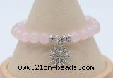 CGB7886 8mm rose quartz bead with luckly charm bracelets
