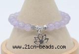 CGB7888 8mm lavender amethyst bead with luckly charm bracelets