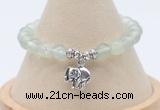 CGB7902 8mm prehnite bead with luckly charm bracelets wholesale