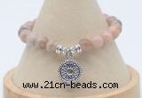 CGB7907 8mm sunstone bead with luckly charm bracelets wholesale