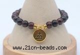 CGB7919 8mm red tiger eye bead with luckly charm bracelets