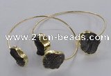 CGB798 18mm - 20mm coin druzy agate gemstone bangles wholesale