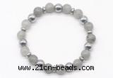 CGB8111 8mm labradorite & hematite power beads bracelet