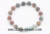 CGB8212 8mm matte picasso jasper & matte amazonite beaded stretchy bracelets