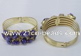 CGB823 30*68mm - 30*70mm druzy agate gemstone bangles wholeasale