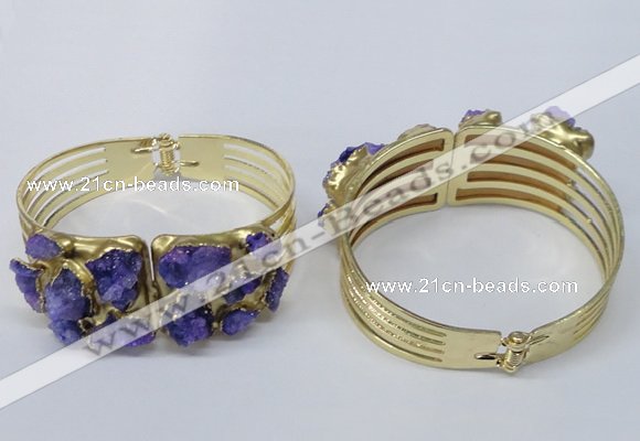 CGB823 30*68mm - 30*70mm druzy agate gemstone bangles wholeasale