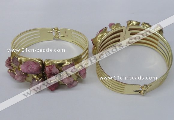 CGB824 30*68mm - 30*70mm druzy agate gemstone bangles wholeasale