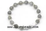 CGB8255 8mm labradorite & matte white howlite beaded stretchy bracelets