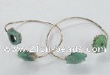 CGB837 13*15mm - 15*20mm freeform druzy agate gemstone bangles