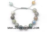 CGB8557 12mm round chrysocolla adjustable macrame bracelets
